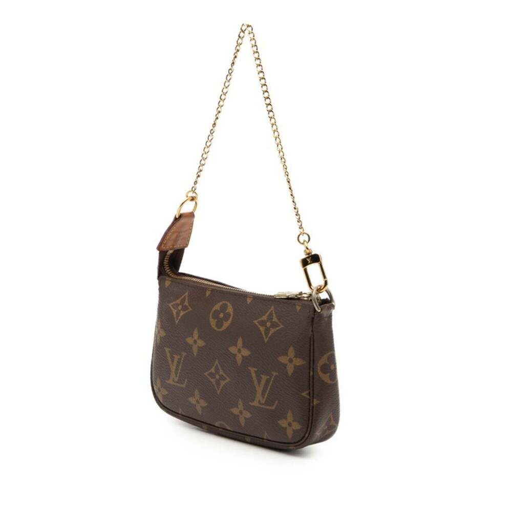 LOUIS VUITTON Brown Monogram Leather Pochette Pouch - Picture 2 of 7